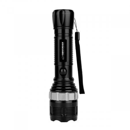 Lanterna LED 1W, 80 lumeni, lumina reglabila, 2 x R20, 23.5 x 5 cm, rezistenta, ES-96108, neagra [4]