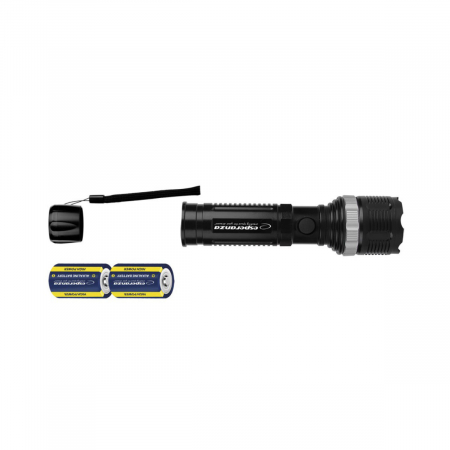 Lanterna LED 1W, 80 lumeni, lumina reglabila, 2 x R20, 23.5 x 5 cm, rezistenta, ES-96108, neagra [2]