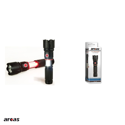 Lanterna LED Arcas din metal, magnet lateral, functioneaza cu 4 baterii AAA R3 [3]