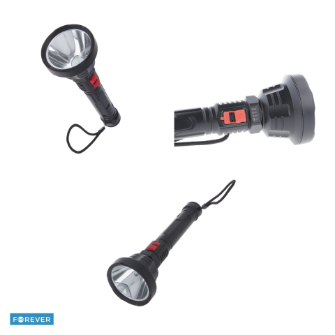 Lanterna LED Forever FLF-04 1800mAh 600lm , cu bratara de prindere inclusa, neagra [3]