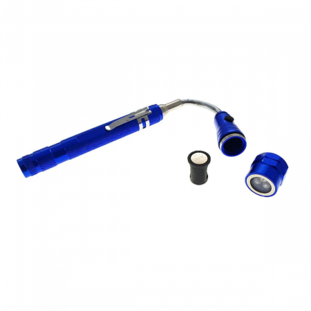 Lanterna Led telescopica, instrument magnetic de ridicare, cu cap flexibil, albastra [2]