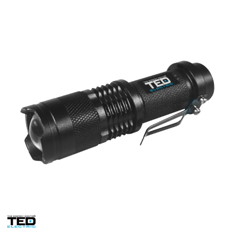 Lanterne - Lanterna TED Electric SK-68 TED003713, LED Cree T6, 5 W, 240 lm, zoom, IP65, acumulator Li-Ion 14500