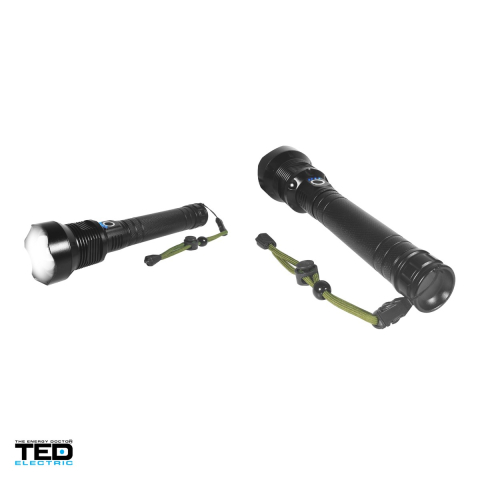 Lanterna TED Electric TL-9137 TED002020, LED 13 W, 1600 lm, zoom, IP65, 2 acumulatori 18650 inclusi [3]