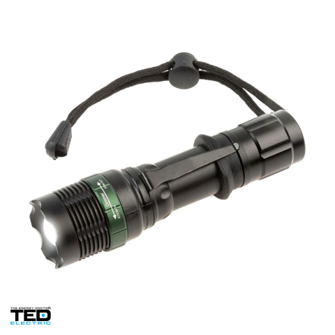 Lanterne - Lanterna TED Electric YM-109 TED003720, LED XPE, 5 W, 240 lm, zoom, IP65, 1 acumulator 18650 inclus