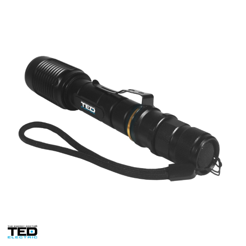 Lanterna TED Electric YM-326 TED002228, LED Cree T6, 10 W, 1000 lm, zoom, IP65, 2 acumulatori 18650 inclusi [3]