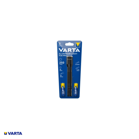 Lanterna VARTA Aluminium Light F20 Pro 16607, aluminiu, 250 lm, raza 70 m, autonomie 35 h, 2 baterii AA, focalizare spot - flood [3]