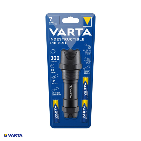 Lanterna VARTA Indestructible F10 Pro 18710, LED 6 W, IP67, IK08, aluminiu, rezistenta la cadere de 9 m, 3 baterii AAA incluse [3]