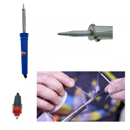 Pistol de lipit, 12V 40W, cu cablu 105 cm si conector bricheta auto [2]