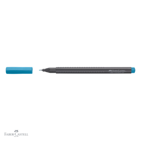 Liner 0.4 mm Faber-Castell Grip, cobalt-turcoaz, forma ergonomica triunghiulara, pentru desen tehnic si scris de precizie [3]