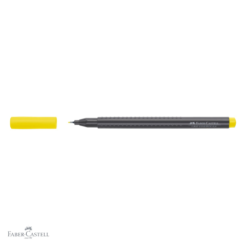 Liner 0.4 mm galben crom Faber-Castell Grip, cerneala lavabila, pentru desen tehnic si creatie [3]