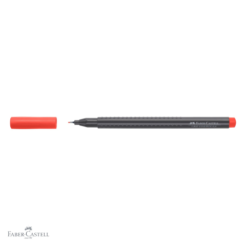 Liner 0.4 mm rosu Faber-Castell Grip, cerneala lavabila, pentru desen tehnic si scriere de precizie [3]