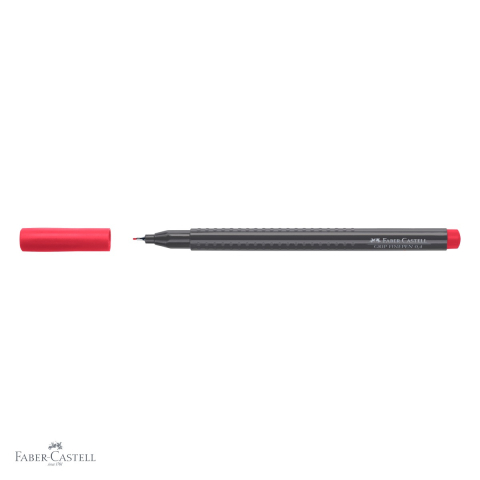 Liner 0.4 mm rosu magenta Faber-Castell, forma ergonomica triunghiulara, pentru desen tehnic si scris de precizie [3]