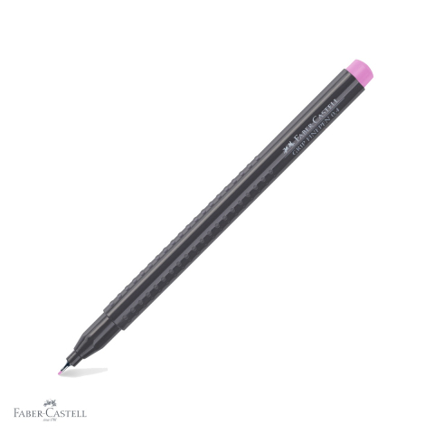 Linere - Liner 0.4 mm roz magenta Faber-Castell Grip, cerneala lavabila, pentru desen tehnic si scriere precisa