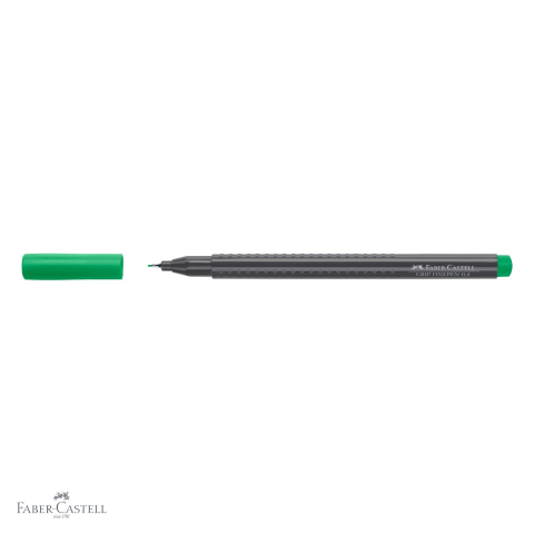 Liner 0.4mm verde Faber-Castell Grip, forma ergonomica triunghiulara, cerneala lavabila [3]