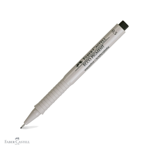Finelinere - Liner 0.5 mm Faber-Castell Ecco Pigment, cerneala pigmentata rezistenta la apa, pentru desen tehnic si schite