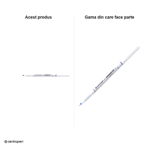 Liner Centropen 2551 M, varf 0.5 mm, zona de prindere triunghiulara, negru [3]