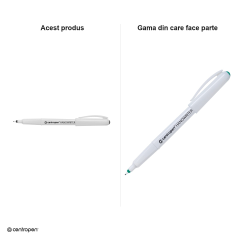 Liner Centropen 4651 M, varf 0.5 mm, zona de prindere triunghiulara, negru [3]