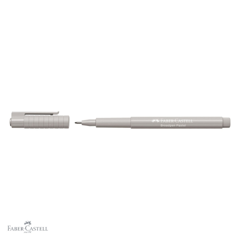Liner Faber-Castell Broadpen 1544 gri pastel, varf 0.8 mm incastrat in metal, pentru scris si desen [3]