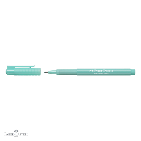 Liner Faber-Castell Broadpen 1544 turcoaz pastel, varf 0.8mm incastrat in metal, pentru scris si desen [3]