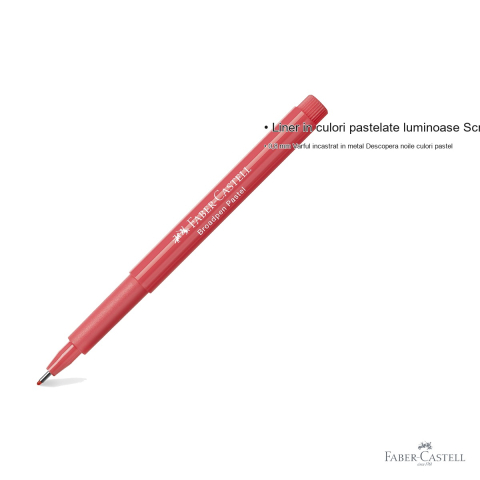 Liner Faber-Castell Broadpen 1544 varf 0.8mm, culoare pastel apricot, pentru scris si desen [2]