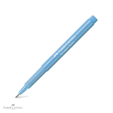 Linere - Liner Faber-Castell Broadpen 1554, varf 0.8 mm, culoare bleu pastel, pentru scris si desen