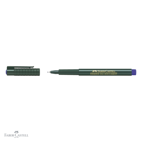 Liner Faber-Castell Finepen 1511 albastru, varf metalic 0.4 mm, pentru desen tehnic si scriere de precizie [3]