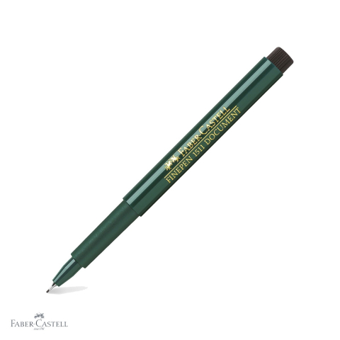 Linere - Liner Faber-Castell Finepen 1511, varf metalic 0.4 mm, cerneala permanenta pe baza de apa, negru