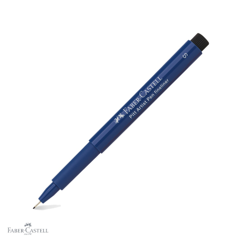 Markere si instrumente de desen artistic - Liner Faber-Castell Pitt Artist Pen, varf S 0.3 mm, cerneala albastra indiana rezistenta la apa, pentru schite si desen artistic