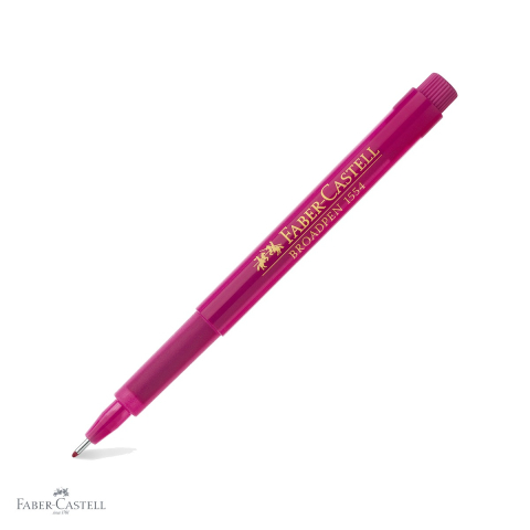 Linere - Liner roz Faber-Castell Broadpen 1544, varf metalic 0.8 mm, cerneala permanenta pe baza de apa