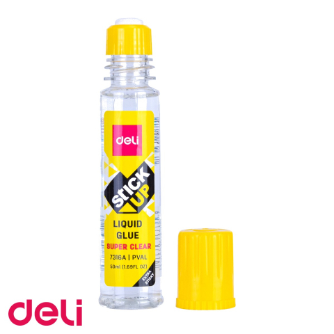 Lipici lichid Deli 50 ml, cu aplicator din plastic, pentru birou si scoala [3]