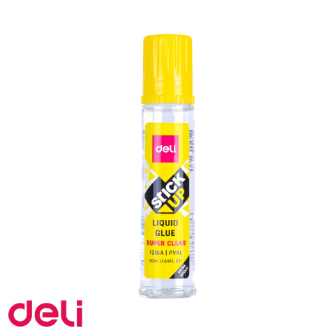 Articole lipire - Lipici lichid Deli 50 ml, cu aplicator din plastic, pentru birou si scoala