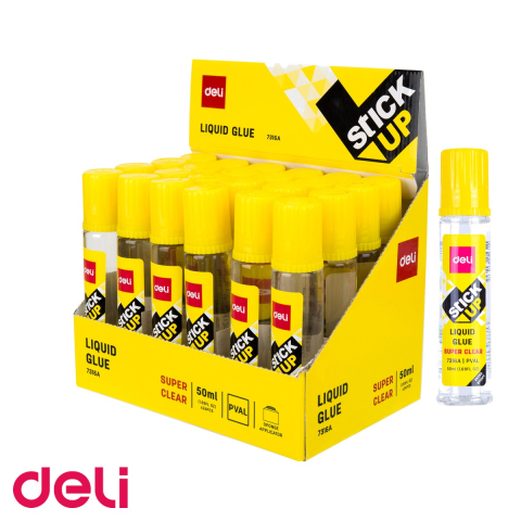 Lipici lichid Deli 50 ml, cu aplicator din plastic, pentru birou si scoala [4]