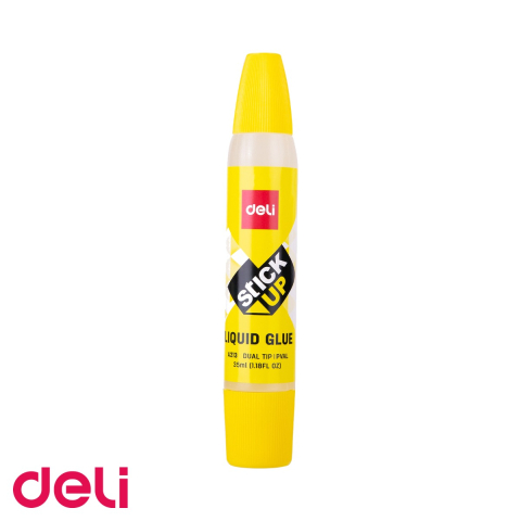 Articole lipire - Lipici lichid Deli cu 2 capete de aplicare, 35 ml, pentru birou si scoala