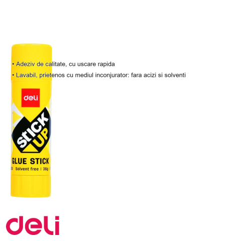 Lipici stick Deli 36g, adeziv rapid fara acizi, pentru birou si scoala [2]