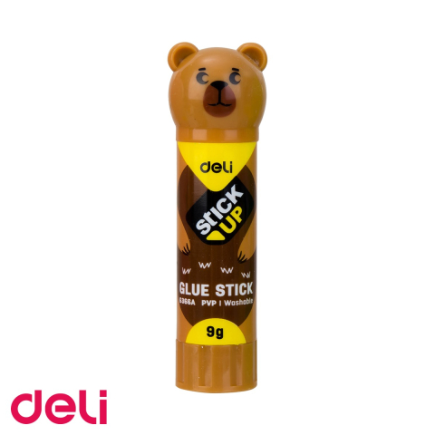 Articole lipire - Lipici stick Deli model animale, adeziv 9g cu uscare rapida, lavabil, pentru copii si birou