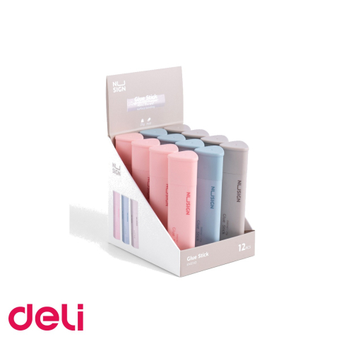 Articole lipire - Lipici stick triunghiular Deli Nusign 21g, uscare rapida, lavabil, pentru birou si scoala