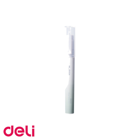 Birotica papetarie - Lipici tip creion Deli Nusign 2.2g, uscare rapida 60 secunde, verde, cu clips de prindere
