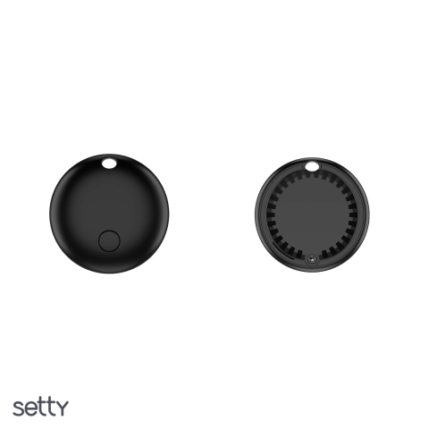 Localizator Setty FindMyTag 01, bluetooth v.5.2, alimentare cu baterie CR2032, cu carcasa din silicon, rotund, Negru [3]