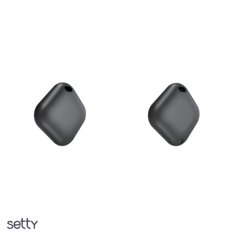 Localizator Setty FindMyTag 02, bluetooth v.5.2, alimentare cu baterie CR2032, cu carcasa din silicon, patrat, Negru [4]