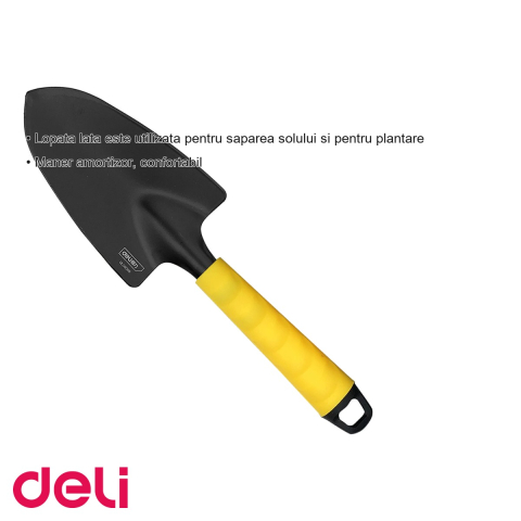 Lopatica lata pentru gradinarit Deli, 30 cm, maner cu amortizor, pentru sapat si plantat [2]