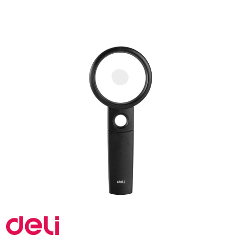 Lupe si instrumente optice - Lupa cu focalizare dubla Deli, lentila din sticla 60mm, marire 3x si 6x, pentru scoala si birou