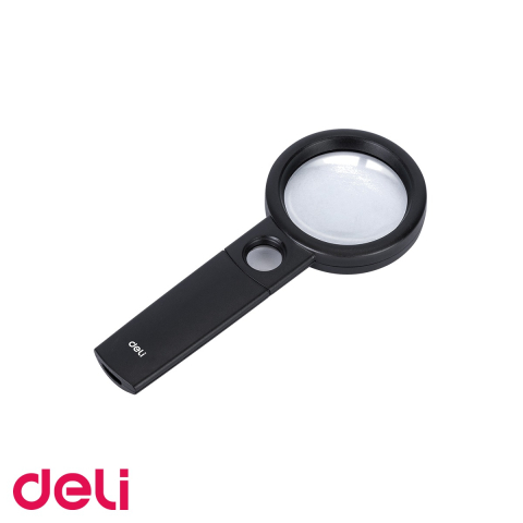 Lupa cu focalizare dubla Deli, lentila sticla 50mm, marire 3x si 6x, pentru uz scolar si profesional [3]