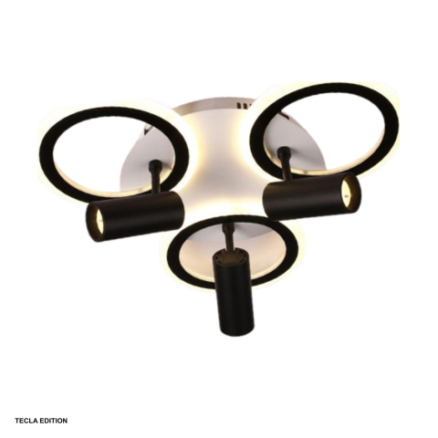 Corpuri iluminare - Lustra LED Carina DL75L403 cu 3 spoturi, 65 W, 4200 lm, 3 temperaturi de lumina, cu telecomanda