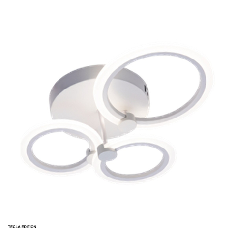 Corpuri iluminare - Lustra LED Cybele DL75L043, 40 W, 3 brate, 3 temperaturi de lumina, cu telecomanda IR