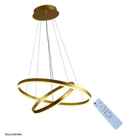 Corpuri iluminare - Lustra LED Ganymede DL75L212, 85 W, 5660 lm, 3 temperaturi de lumina, cu telecomanda IR