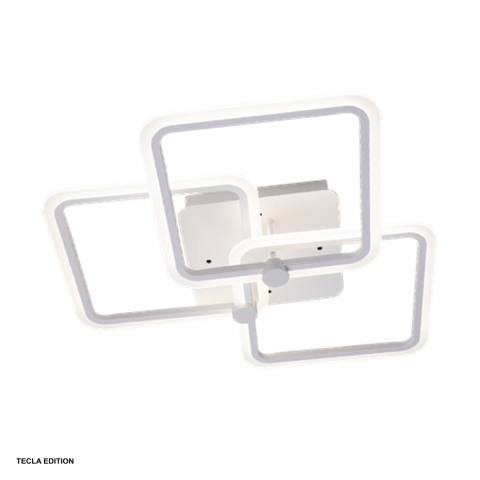 Corpuri iluminare - Lustra LED Hebe DL75L053, 80 W, 3 brate, 3 temperaturi de lumina, cu telecomanda IR