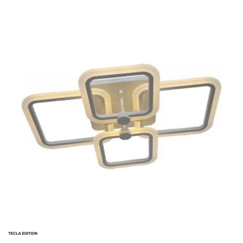 Corpuri iluminare - Lustra LED Hebe DL75L054, 80 W, 4 brate, 3 temperaturi de lumina, cu telecomanda IR