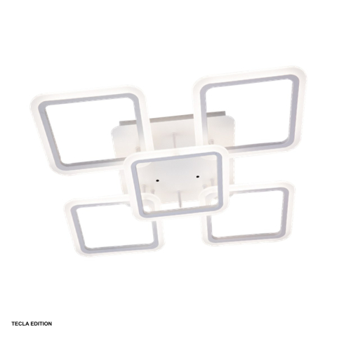 Corpuri iluminare - Lustra LED Hebe DL75L055, 104 W, 5 brate, 3 temperaturi de lumina, cu telecomanda IR