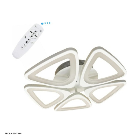 Corpuri iluminare - Lustra LED Hygiea DL75L005, 80 W, 3 brate, 3 temperaturi de lumina, cu telecomanda IR