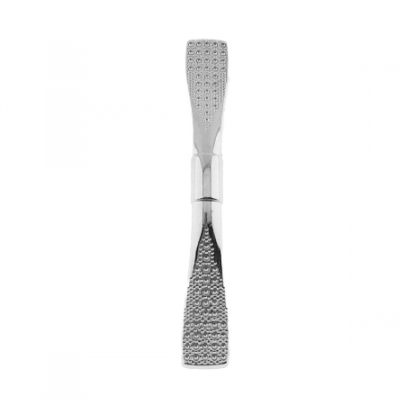 Maner din metal pentru mobilier, lungime 120 mm, cu design, MOB-65287, argintiu [2]